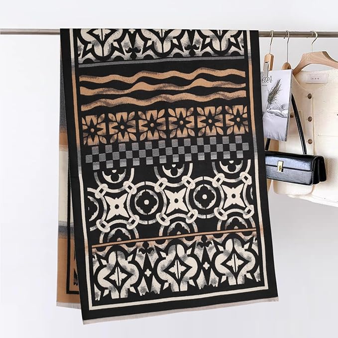 EXTREE Scarfs for Women Pashmina Silky Shawl Wrap for Evening Dressing Blanket Open Front Poncho Cape