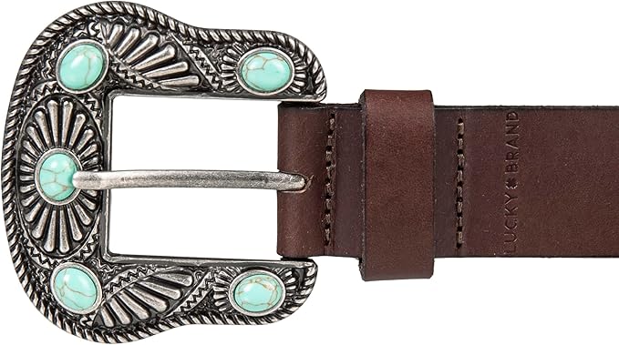 Lucky Brand Women's Western-Inspired Leather Belt | Classic | American Heritage | Casual | Vintage | Cowboy