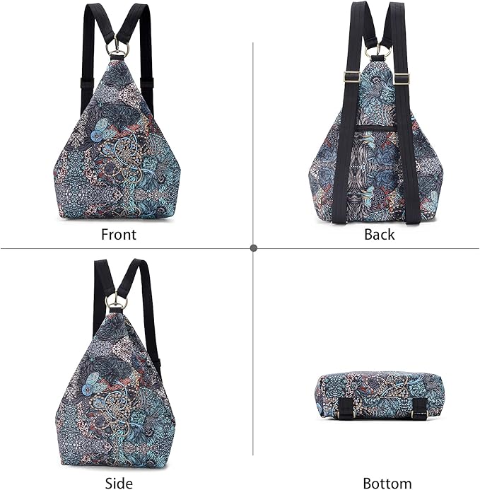 Black Butterfly Premium Backpack for Women, Bohemia Style Fashion Casual Daypack Backpack, Small Backpack Purse (69-grey)