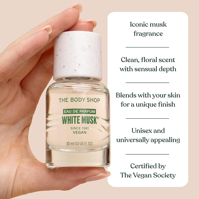 The Body Shop White Musk Eau De Toilette – Fresh, Floral Fragrance – Vegan – 1 oz