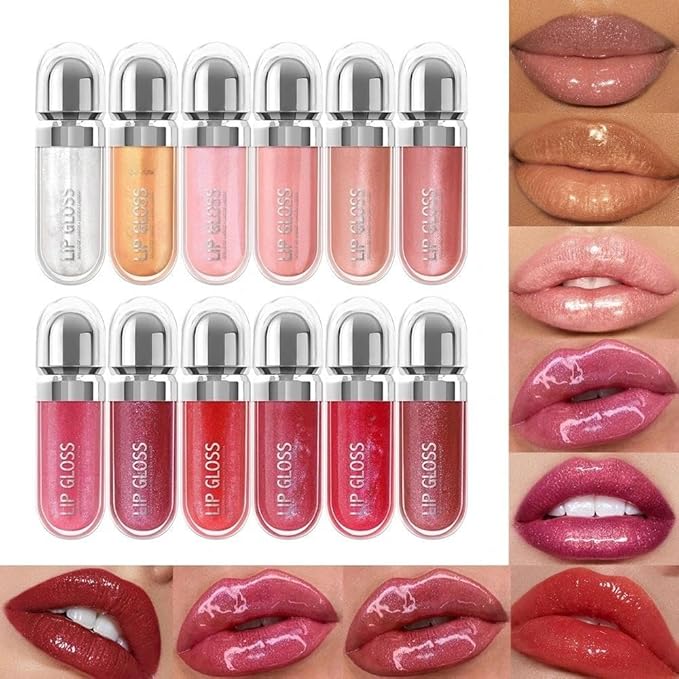 Pearlescent Long-Lasting Waterproof Liquid Lipstick, Mirror-Finish Shimmer Lip Gloss, Non-Sticky Formula (#03)