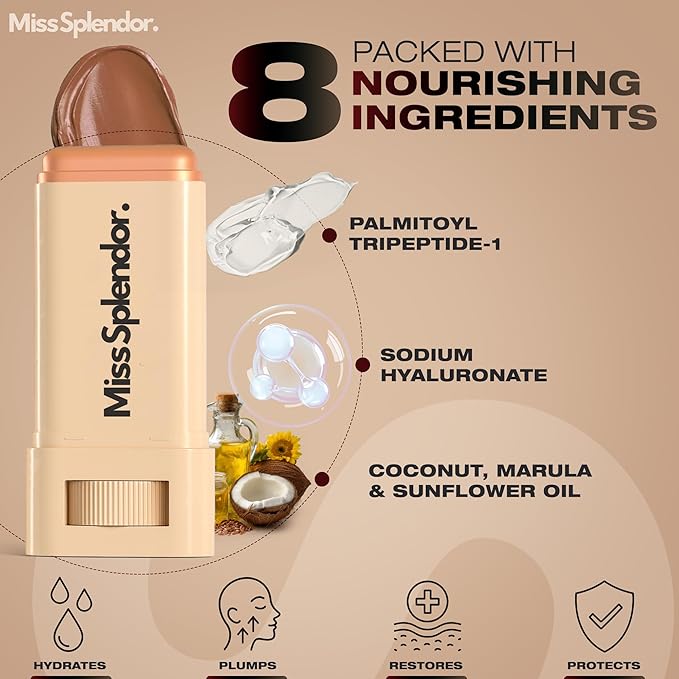 Beauty Balm Skin Tint 2 Pack– (Shade 3) Serum-Boosted Skin Tint Stick for Black Women, Hybrid Foundation & Skincare, Splendor Skin Tint, Sheer-to-Light Buildable Coverage