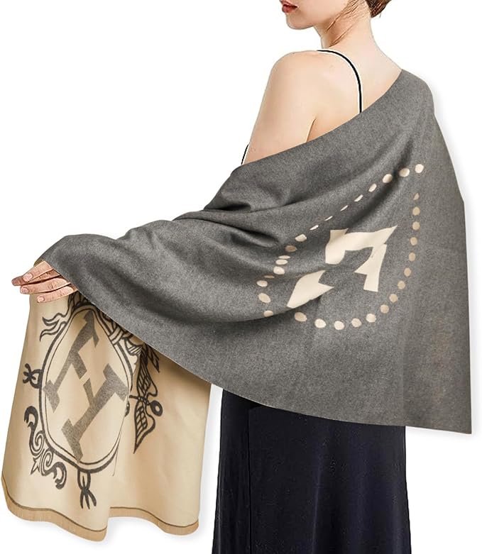 EXTREE Scarfs for Women Pashmina Silky Shawl Wrap for Evening Dressing Blanket Open Front Poncho Cape