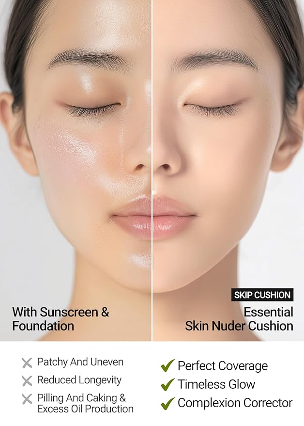 JUNG SAEM MOOL [ SPF ] Essential Skin Nuder Cushion (23 Medium Deep) | Refill Included (0.98 Fl Oz) | SPF50 Broad Spectrum | Natural Finish | Makeup Artist Brand