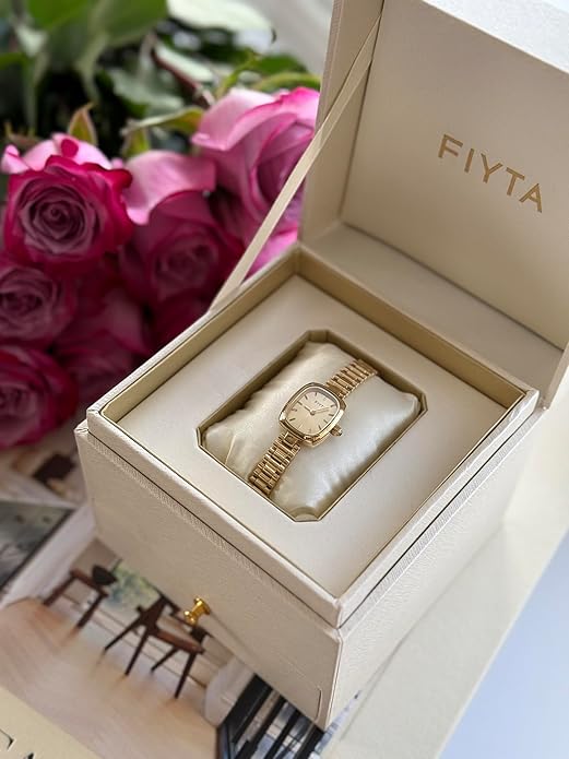 Gold Watches for Women Vintage Ladies Wrist Watches Stainless Steel Dainty Small Gold Watch with Link Removal Tools and Gift Box for Women and Love Ones