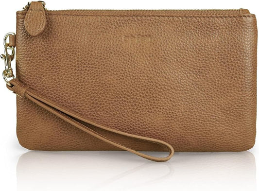befen Genuine Leather Wristlet Clutch RFID Blocking Bag Cell Phone Wallet Purse Wristlet Wallet Purses and Handbags for Women