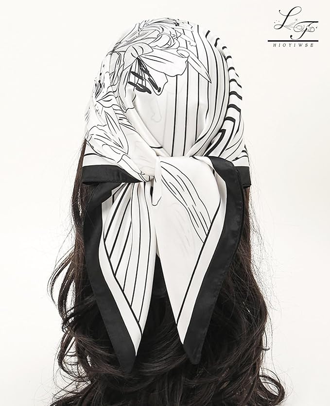Satin Bandanas Head Scarf For Women Hair Scarves Accessories Lightweight Fashion Wrap Neck Silk Sleeping Headscarf