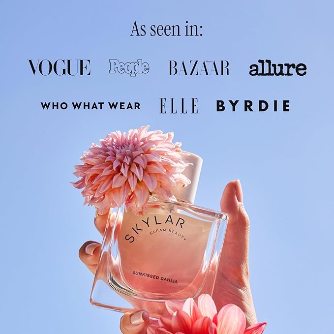 Skylar Sunkissed Dahlia Eau de Parfum - Hypoallergenic & Clean Perfume for Women & Men, Vegan & Safe for Sensitive Skin - Floral Perfume with Notes of Dahlia, Apple & Amber - 50mL /1.7 Fl oz