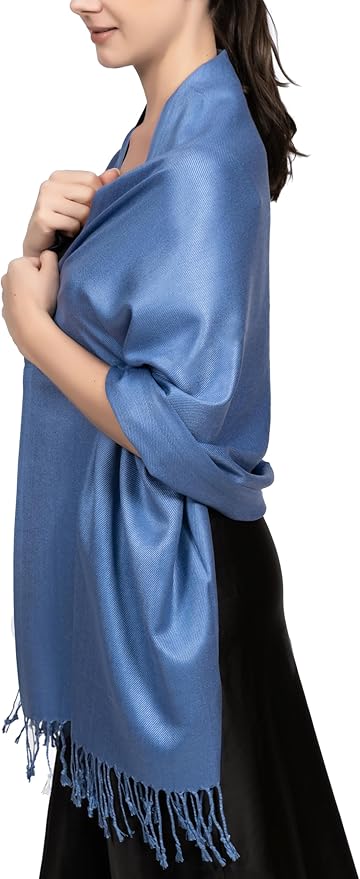 Achillea Soft Silky Pashmina Scarf for Women – Shawl Wrap for Evening Dresses, Bridesmaids, Weddings & Everyday Wear