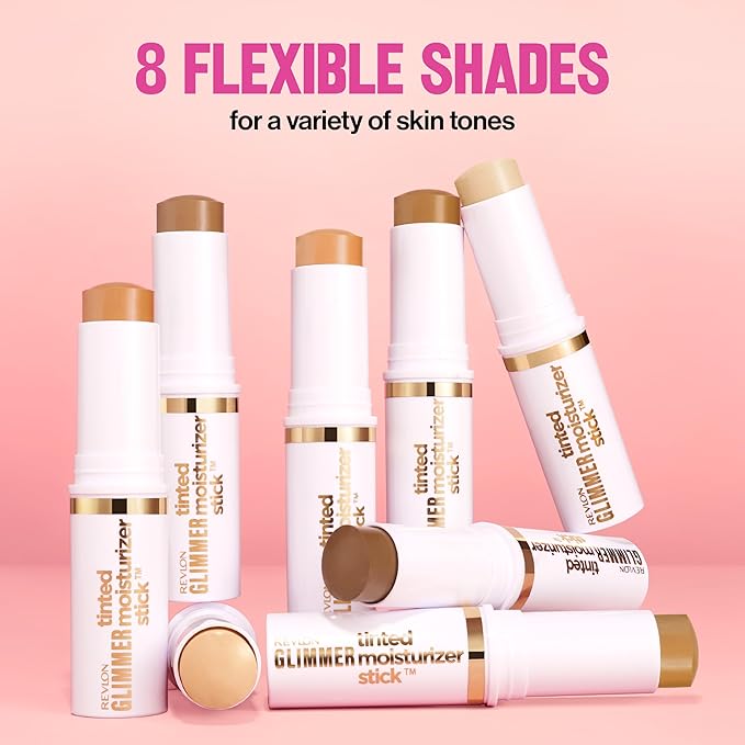 Revlon Glimmer Tinted Moisturizer Stick for Face, Lightweight Foundation, Hydrating Skincare-Infused Makeup, 170 170, 0.31 oz