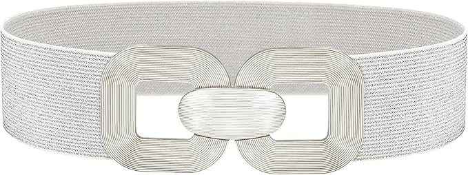 Glamorstar Women Wide Stretchy Belts Elastic Waist Belts for Dresses