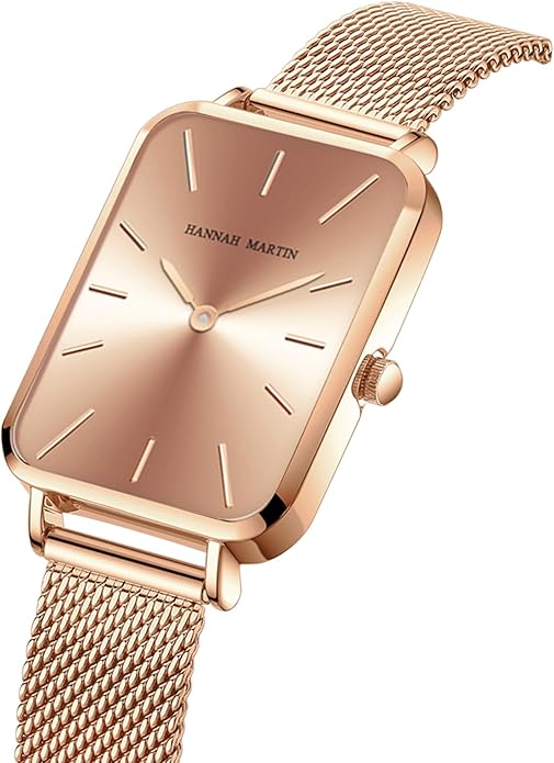 HANNAH MARTIN Watches for Women Waterproof Ladies Analog Quartz Wrist Watches Stainless Steel Band Fashion Dainty Female Watch Luxury Bracelet Diamond