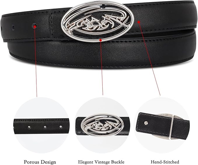 Relang Women's Belts with Gold Buckle, Fashion Waist Band, Elegant Ladies' Belt, Gift for Women
