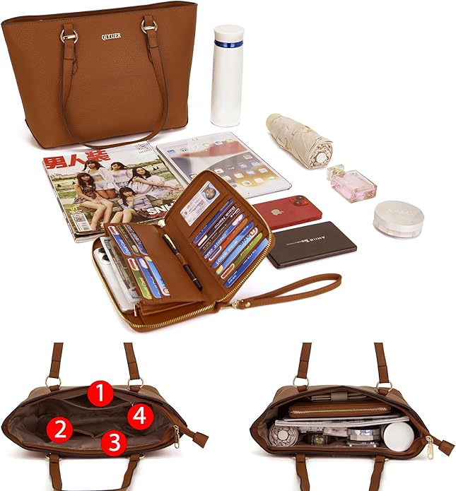 Purses And Wallets Set For Women Work Tote Satchel Handbags Shoulder Bag Top Handle Totes Purse With Matching Wallet