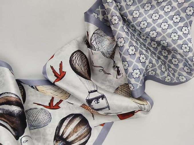 100% Mulberry Silk Ribbon Scarf for Hair Beach Head Wraps for Women Handbag accessories Necktie