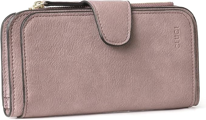 CLUCI Wallet For Women PU Leather RFID Blocking Womens Wallet Bifold Card Holder with ID Window Gifts for Women Birthday | RFID Blocking, Designer, Trifold, Card Holder, ID Window