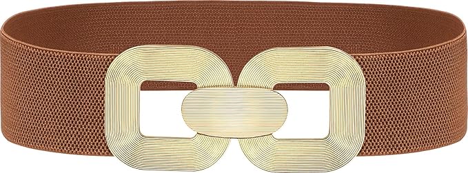 Glamorstar Women Wide Stretchy Belts Elastic Waist Belts for Dresses