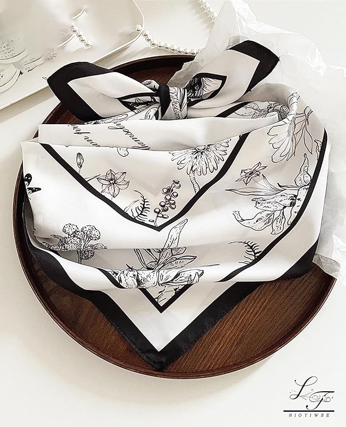 Satin Bandanas Head Scarf For Women Hair Scarves Accessories Lightweight Fashion Wrap Neck Silk Sleeping Headscarf