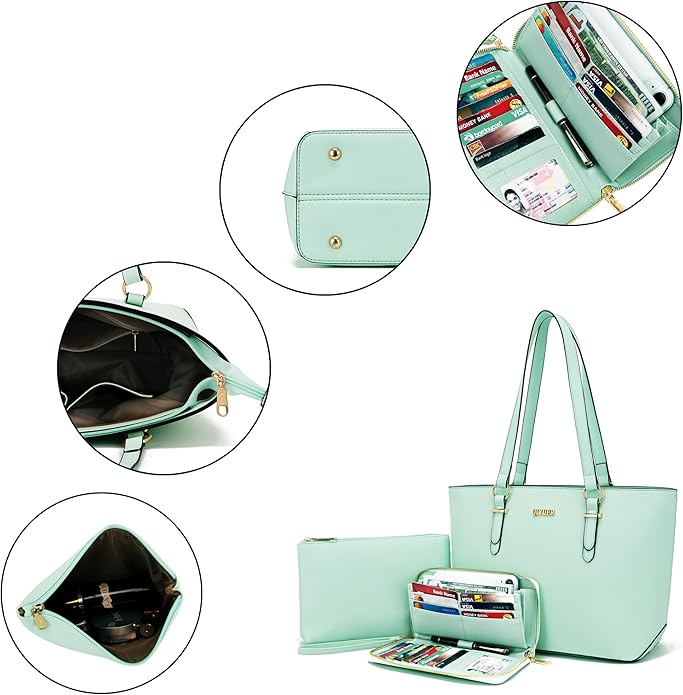 Purses And Wallets Set For Women Work Tote Satchel Handbags Shoulder Bag Top Handle Totes Purse With Matching Wallet