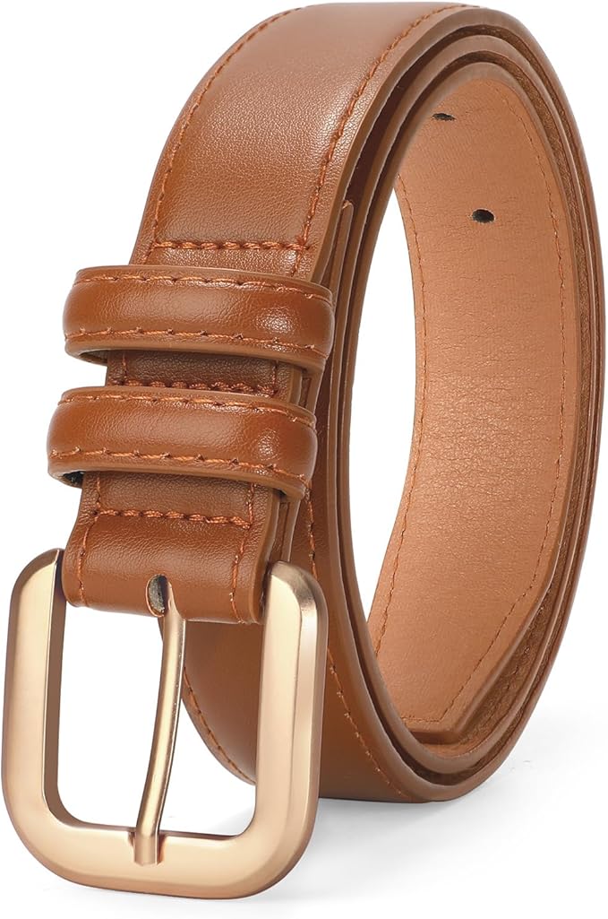 VONMELLI Leather Belts for Women Fashion Wasit Ladies Belt for Jeans Pants Dresses with Pin Buckle