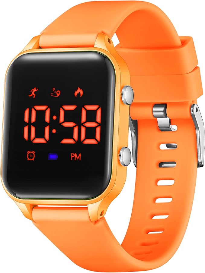 L LAVAREDO Kids Digital Watches for Boys Girls,Waterproof Sport Watch with Pedometer Stopwatch Vibration Alarm for Ages 5-13,No App Fitness Tracker Watch for Kids Teens Birthday Christmas Gifts