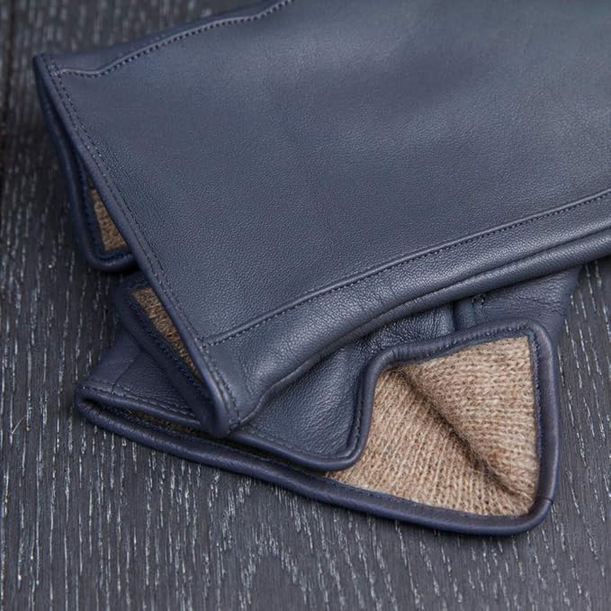 Downholme Touchscreen Leather Cashmere Lined Gloves for Women