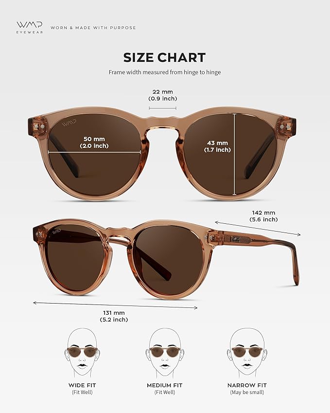 WearMe Pro Round Polarized Sunglasses for Women - Retro Classic UV400 Protection for Driving & Everyday Wear