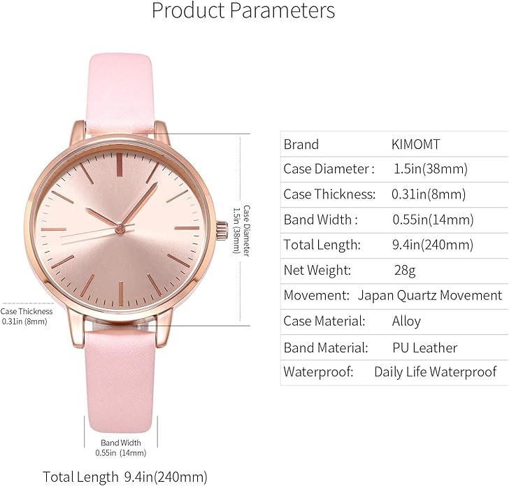 Women's Watches Leather Band Luxury Quartz Watches Waterproof Fashion Creative Wristwatch for Women Ladies