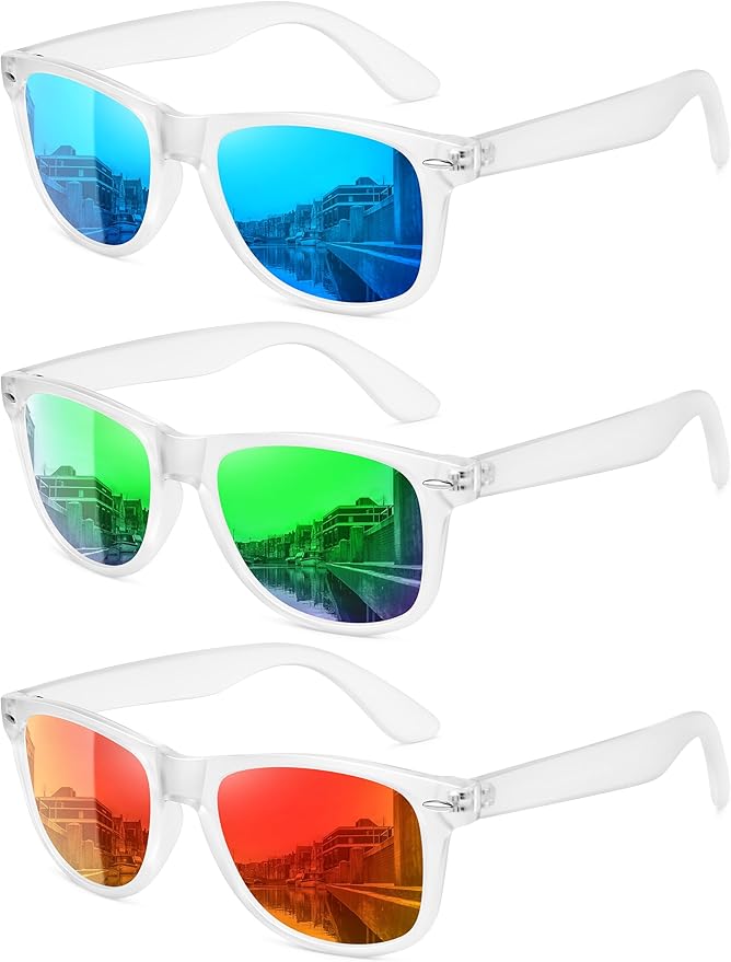 MEETSUN Polarized Sunglasses for Women Men Classic Retro Trendy Driving Sun Glasses UV400 Protection (3 Pack)