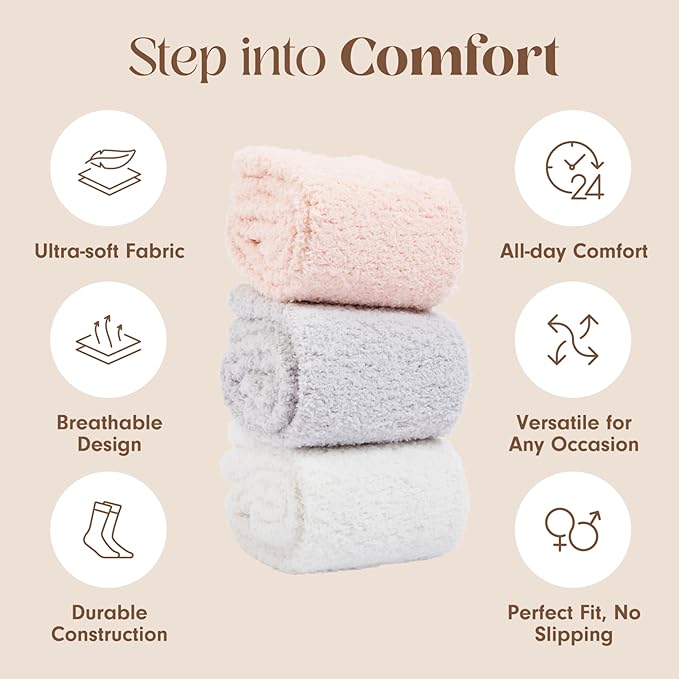 Unboxme Gifts Warm & Cozy Ultra-Luxe Cloud Sock for Women & Men - Super Soft Luxurious Fabric Sleep Socks