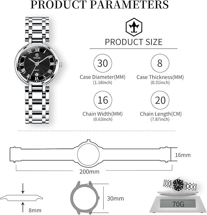 Gold Silver Two Tone Women Stainless Steel Watch Small Wrist ElegantDress Watch for Women Fashion Luxury Waterproof Day Date Analog Quartz Ladies Watches