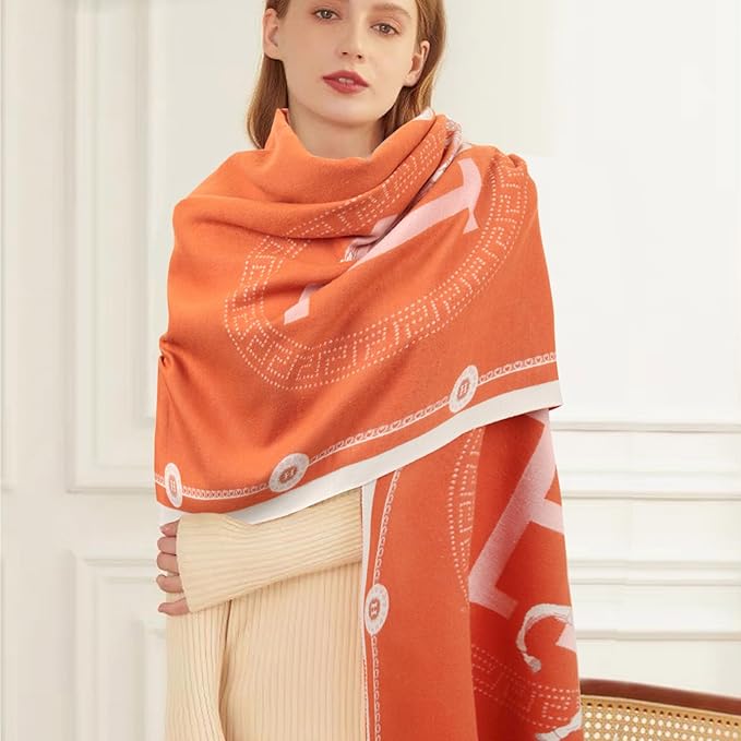 EXTREE Scarfs for Women Pashmina Silky Shawl Wrap for Evening Dressing Blanket Open Front Poncho Cape