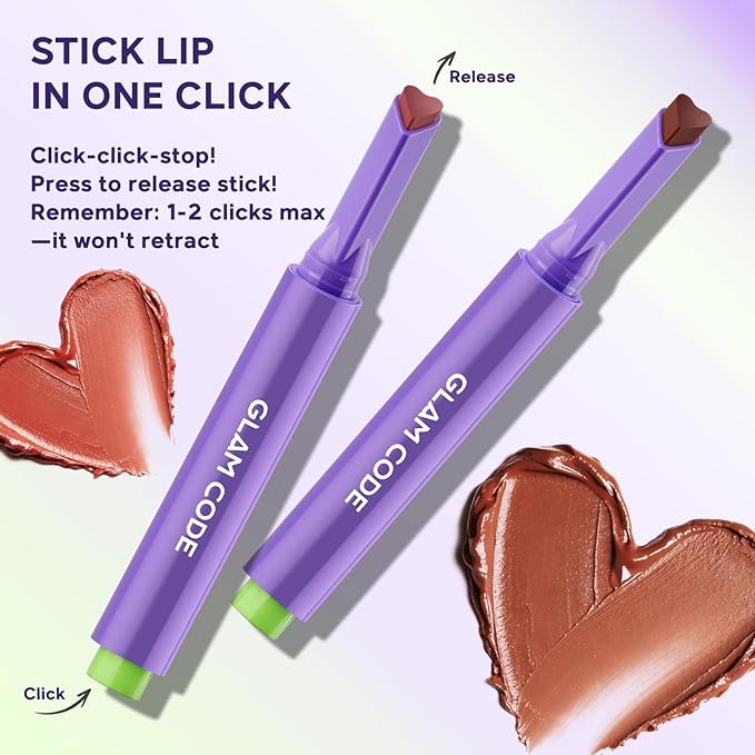 Glam Code Tinted Lip Balm Trio, Moisturizing Lipstick with Shea Butter, Hydrating Lip Makeup Set for Women & Girls, Vegan Formula, Cream Finish, Cruelty-free (3-Count, 02)