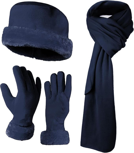 boxed-gifts Women's Warm Fleece Winter - Women's Hat and Glove Set + Hats Gloves Scarves for Women