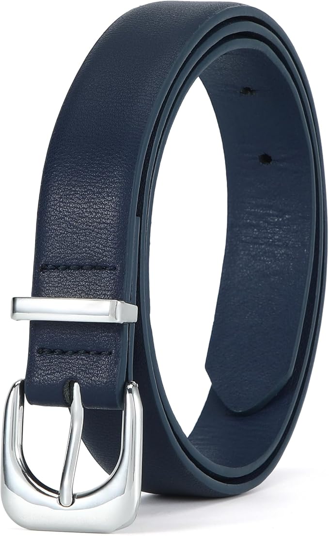 Earnda Belts for Women Faux Leather Waist Belt with Gold/Silver Buckle Casual Jeans Pants Dresses