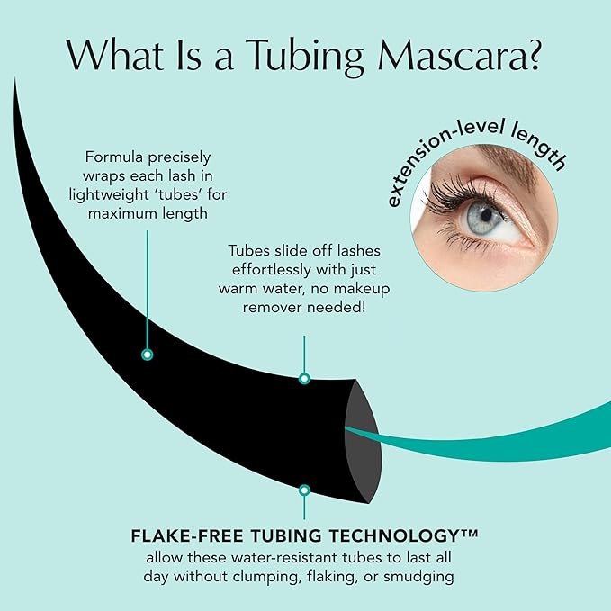 Thrive Causemetics Liquid Lash Extensions Mascara, Tubing Thrive Mascara Lengthening, Volumizing & Curling, Smudge Proof, Washable, No Clumping or Flaking, Vegan & Cruelty Free, Nola (Deep Blue)