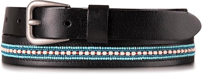Lucky Brand Women's Western-Inspired Leather Belt | Classic | American Heritage | Casual | Vintage | Cowboy