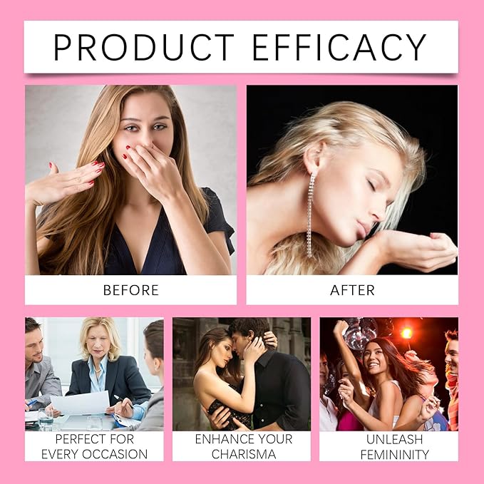 Rose Pheromones Perfume for Women with Floral Attractant | Long-Lasting Floral Scent for Date Night & Confidence | Romantic Fragrance Oil Essence for Her