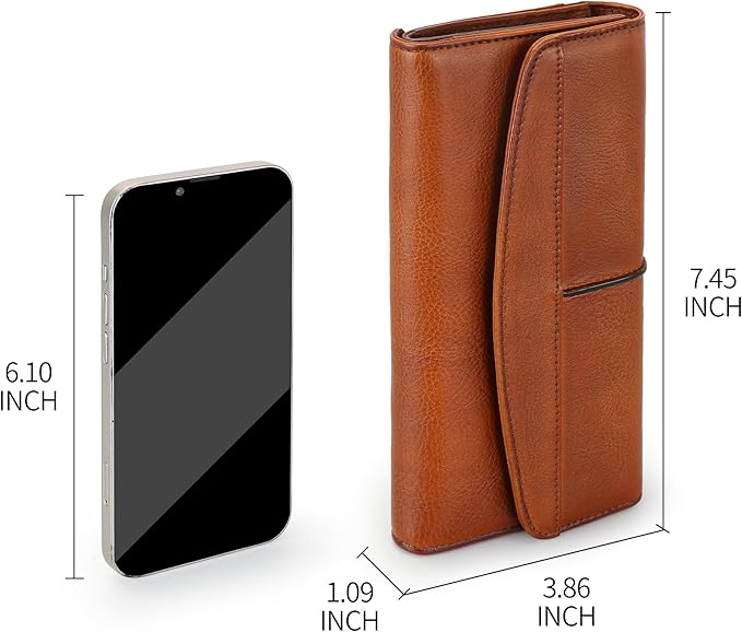 Wallets for Women Large Capacity Leather Clutch Wallet Card Organizer Women's Purse