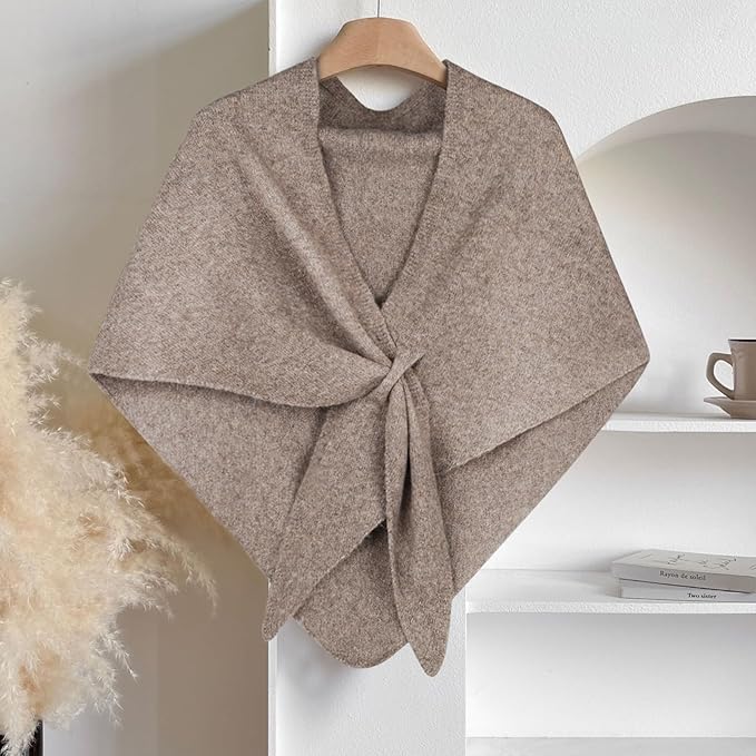EXTREE Scarfs for Women Pashmina Silky Shawl Wrap for Evening Dressing Blanket Open Front Poncho Cape