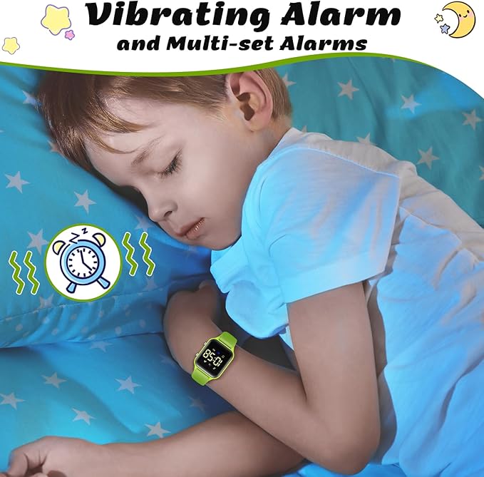 L LAVAREDO Kids Digital Watches for Boys Girls,Waterproof Sport Watch with Pedometer Stopwatch Vibration Alarm for Ages 5-13,No App Fitness Tracker Watch for Kids Teens Birthday Christmas Gifts