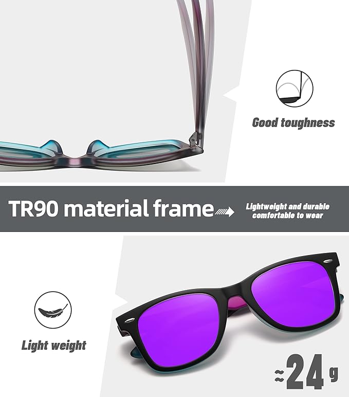 MEETSUN Polarized Sunglasses for Women Men Classic Retro Square Frame Driving Sun Glasses UV Protection