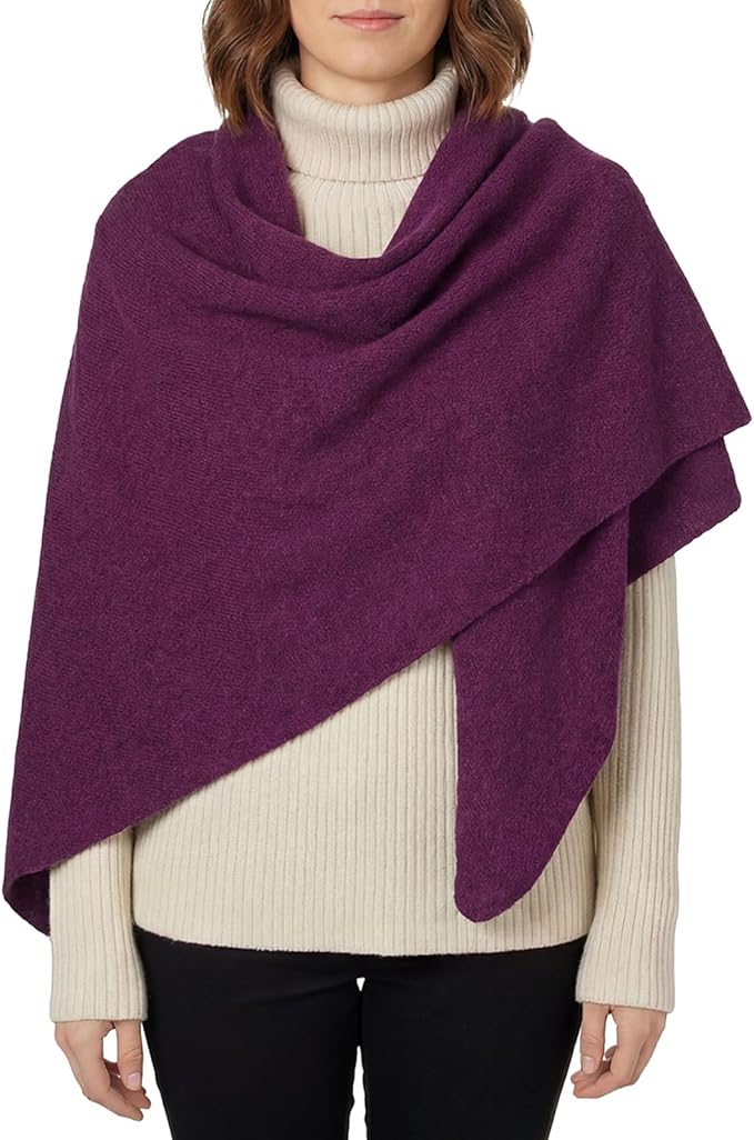 RIIQIICHY Shawl Wrap Women Pashmina Triangle Cape Knit Sweater Scarf for Fall Winter Fashion Accessory
