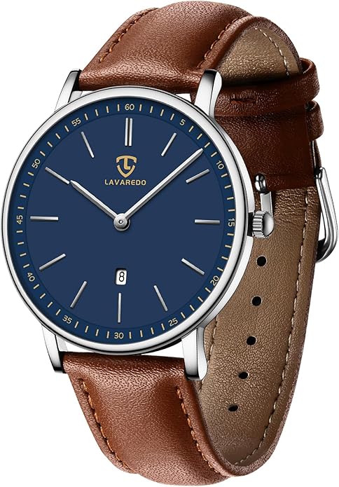 BEN NEVIS Watch, Mens Watch, Minimalist Fashion Simple Wrist Watch Analog Date with Leather Strap