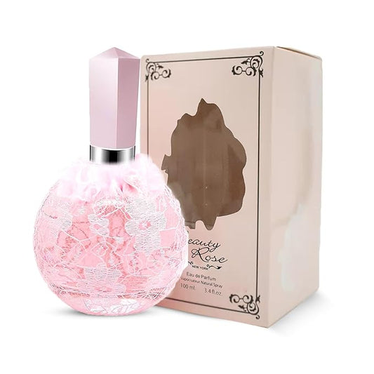 Beauty rose Women Perfume Natural Spray Eau De Parfum – Elegant And Timeless Rose Fragrance For Classic Sophistication 3.4 Fl Oz