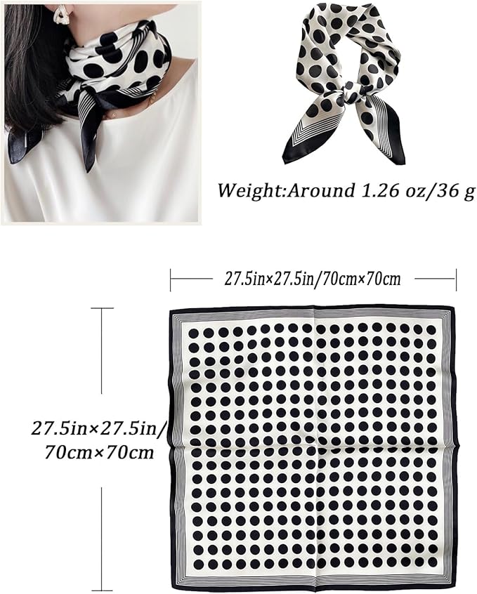 Neck Scarf For Womens Silky Head Scarves Hair Bandanas Square Scarf Fashion Accessories lightweight