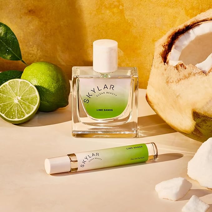 Skylar Lime Sands Eau de Parfum - Hypoallergenic & Clean Perfume for Women & Men, Vegan & Safe for Sensitive Skin - Woody Citrus Perfume with Notes of Lime, Sea Salt & Coconut Water - 50mL /1.7 Fl oz
