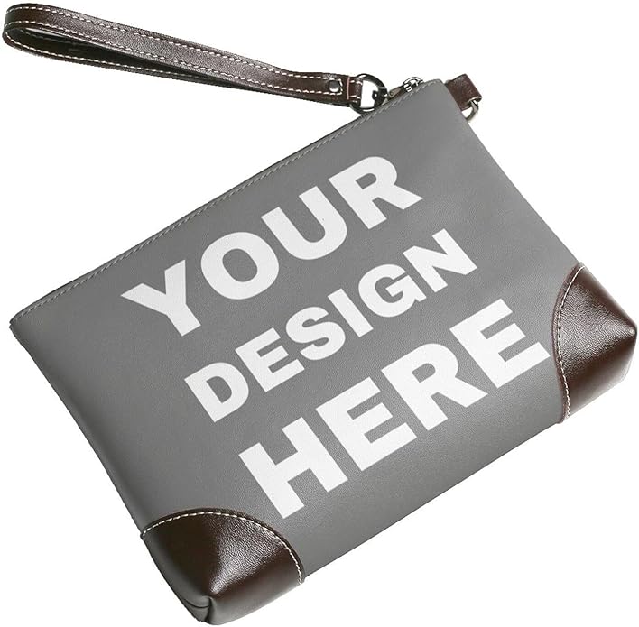 Custom Leather Wristlet Personalized Wallets For Women Men Wristlet Handbags Customized Clutch Purses For Women