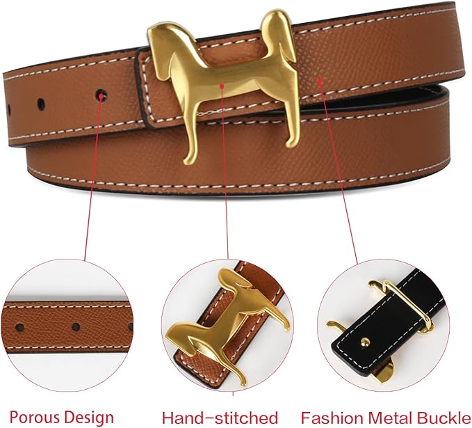 Relang Women's Belts with Gold Buckle, Fashion Waist Band, Elegant Ladies' Belt, Gift for Women
