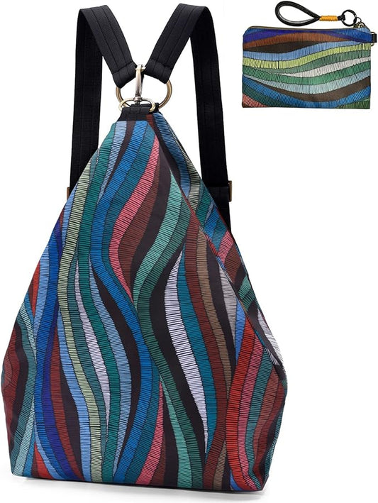 Black Butterfly Premium Backpack for Women, Bohemia Style Fashion Casual Daypack Backpack, Small Backpack Purse (68-multicolor Plus)